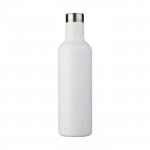 Botella termo de diseño elegante color blanco vista delantera