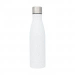 Botella moteada para publicidad color blanco vista delantera
