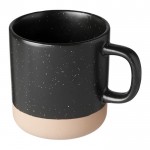 Taza de cerámica de fondo sin esmaltar color negro