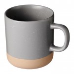 Taza de cerámica de fondo sin esmaltar color gris