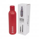 Botella termo personalizada monocolor color rojo con logo