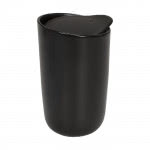 Vaso de cerámica de doble pared color negro tercera vista