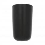 Vaso de cerámica de doble pared color negro vista delantera