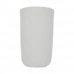 Vaso de cerámica de doble pared color blanco vista delantera