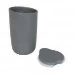 Vaso de cerámica de doble pared color gris segunda vista