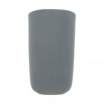 Vaso de cerámica de doble pared color gris vista delantera