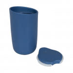 Vaso de cerámica de doble pared color azul segunda vista