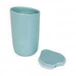 Vaso de cerámica de doble pared color turquesa segunda vista