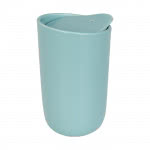 Vaso de cerámica de doble pared color turquesa tercera vista