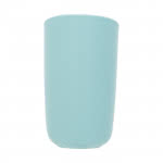 Vaso de cerámica de doble pared color turquesa vista delantera