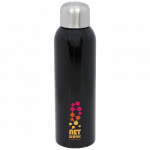 Botellas personalizables con logo negro