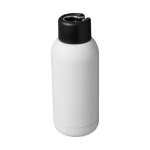 Botella de viaje con aro metálico color blanco