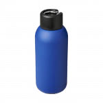 Botella de viaje con aro metálico color azul