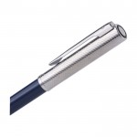 Bolígrafo de lujo de acero inoxidable con tinta azul Waterman color azul cuarta vista