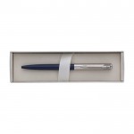 Bolígrafo de lujo de acero inoxidable con tinta azul Waterman color azul quinta vista