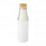 Botella termo de diseño elegante color blanco tercera vista