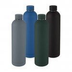 Botella termo de diseño moderno color azul marino segunda vista varios colores