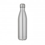 Botella termo de diseño original color plateado segunda vista frontal
