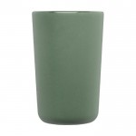 Taza de cerámica grande con acabado mate color verde segunda vista frontal