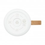 Taza de acero reciclado con aislamiento y mango de madera 360ml color blanco tercera vista