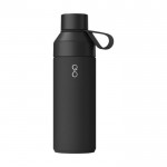 Botella termo de acero y plástico oceánico con tapón vaso 500ml color negro