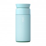 Termo de acero inoxidable y plástico oceánico con tapa 360 350ml color azul pastel