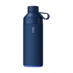 Botella termo de acero y plástico oceánico con tapón vaso 1L color azul marino