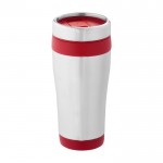 Vaso térmico de acero inoxidable reciclado con tapa giratoria 410ml color rojo