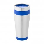 Vaso térmico de acero inoxidable reciclado con tapa giratoria 410ml color azul