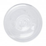 Botella transparente de plástico reciclado con asa en la tapa 650ml color blanco tercera vista