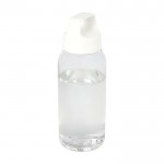Botella de plástico reciclado para la oficina con asa ancha 500ml color blanco