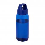 Botella de plástico reciclado para la oficina con asa ancha 450ml color azul
