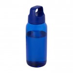 Botella de plástico reciclado para la oficina con asa ancha 500ml color azul
