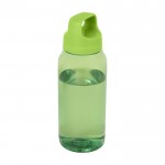 Botella de plástico reciclado para la oficina con asa ancha 450ml color verde
