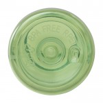 Botella de plástico reciclado para la oficina con asa ancha 500ml color verde segunda vista