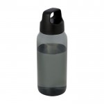 Botella de plástico reciclado para la oficina con asa ancha 450ml color negro