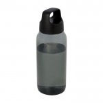 Botella de plástico reciclado para la oficina con asa ancha 500ml color negro