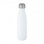 Botella de acero inoxidable reciclado de doble pared de 500ml color blanco