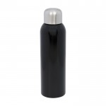 Botella grande de acero inoxidable reciclado con tapa a rosca 820ml color negro