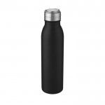 Botella de acero inoxidable reciclado antifugas y con asa 700ml color negro