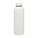 Botella de cobre y acero inoxidable reciclado aislada al vacío 500ml color blanco segunda vista frontal