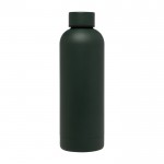 Botella de cobre y acero inoxidable reciclado aislada al vacío 500ml color verde bosque segunda vista frontal