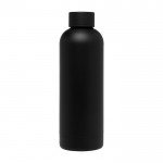 Botella de cobre y acero inoxidable reciclado aislada al vacío 500ml color negro segunda vista frontal