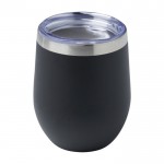 Vaso de acero inoxidable reciclado y cobre aislado al vacío de 350ml color negro