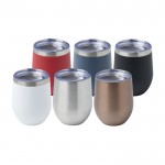 Vaso de acero inoxidable reciclado y cobre aislado al vacío de 350ml color negro segunda vista varios colores