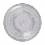 Botella de plástico reciclado con una cómoda asa de silicona 600ml color blanco tercera vista