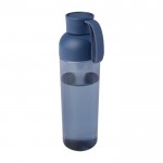 Botella de plástico reciclado con una cómoda asa de silicona 600ml color azul marino