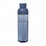 Botella de plástico reciclado con una cómoda asa de silicona 600ml color azul marino segunda vista trasera