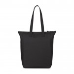 Bolsa con cremallera en rPET reciclado con bolsillo frontal y cierre color negro tercera vista