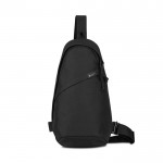 Bolsa bandolera sostenible en rPET reciclado con correas ajustables color negro segunda vista